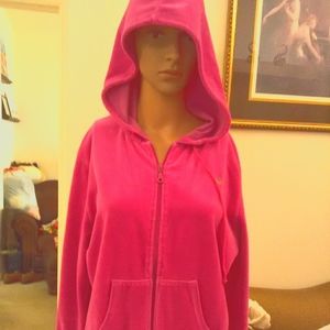 VINTAGE LILLY PULITZER VELOUR 2 PC OUTFIT/TRACK SUIT SZ.XL MINT COND. W/ HOOD